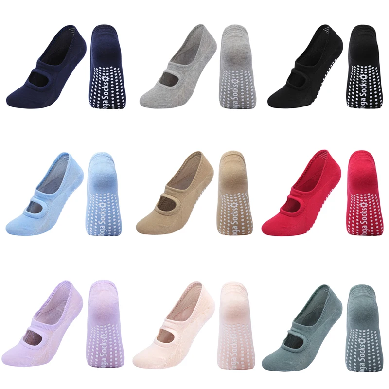 3 Pairs Professional Women Yoga Socks Silicone Anti-slip Ballet Pilates Socks Women Backless Breathable Dance Sports Socks