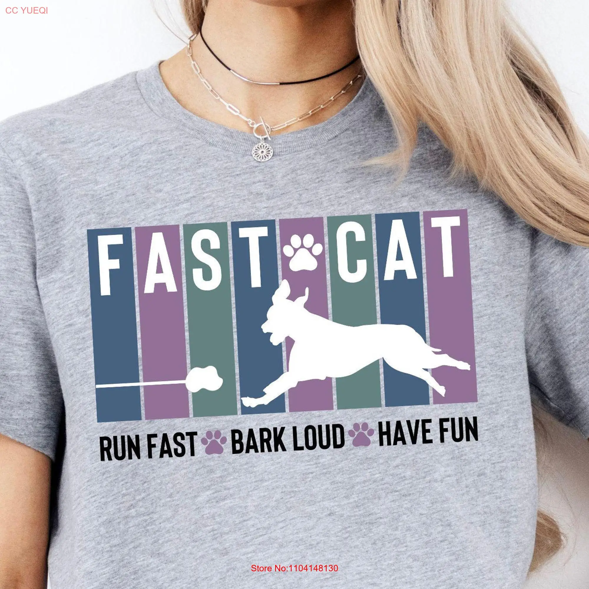 Lure Coursing T Shirt Fast Cat Dog Fastcat Sighthound Sports Handler long or short sleeves