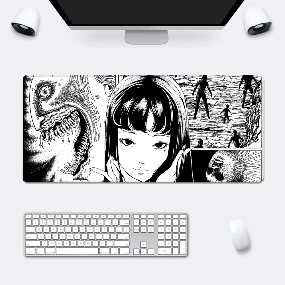 

Junji Ito Tomie Kawakami Mousepad HD Printing Computer Gamers Locking Edge Non-slip Mouse Pad XXL90x40cm Keyboard PC Desk Pad