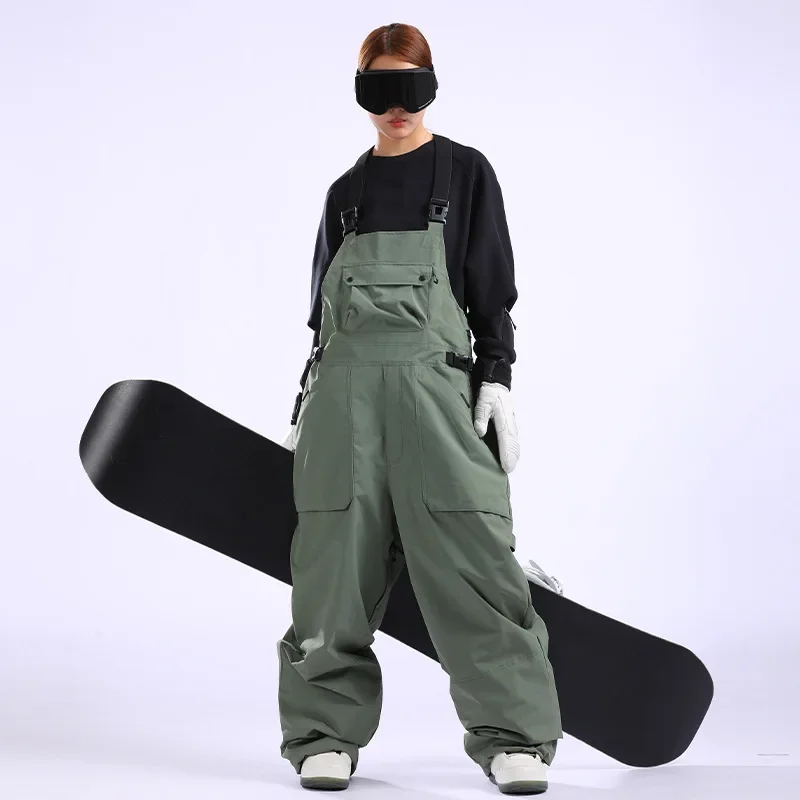 

Winter Waterproof Women Snow Bib Pants Outdoor Sport Man Skiing Suspenders Trousers Mountain Motorcycle Male Snowboard Overalls