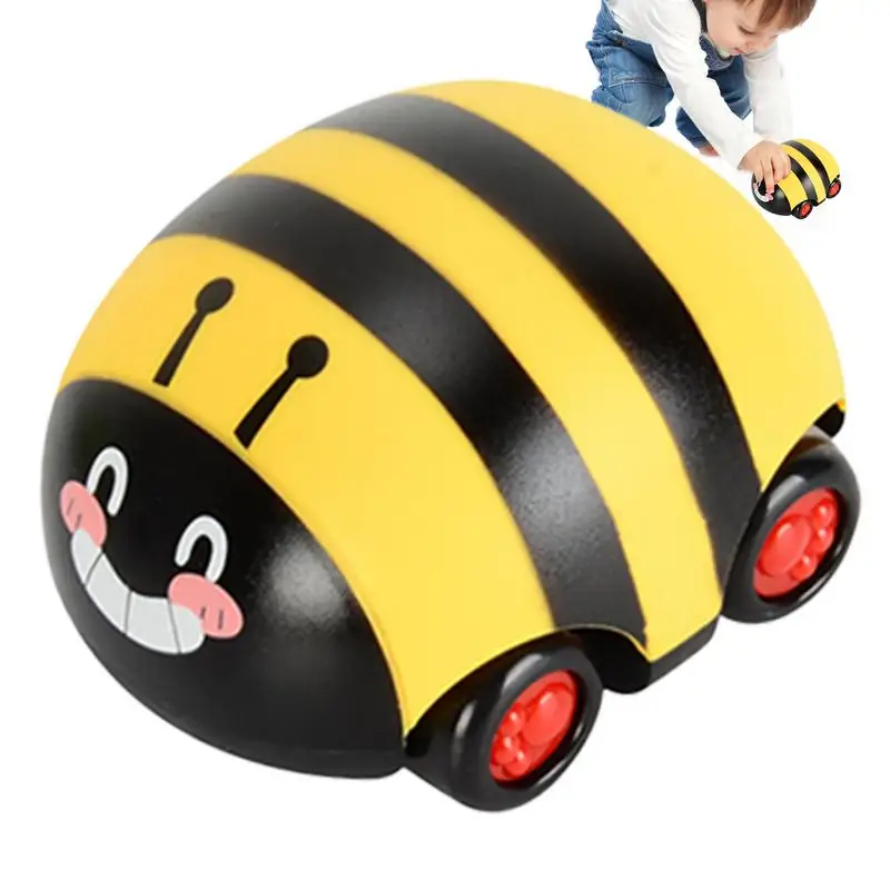 

Pull Back Animal Cars Friction Powered Vehicle Playset Toys For Kids Cartoon Animal Racing Cars With Ladybird Shape Funny Party