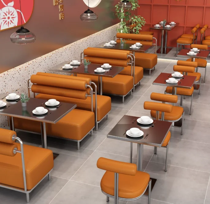 

Provide One-stop Service Coffee Shop Interior Design Luxury Cafe Shop Stool And Table Set Crafts Retro Barbecue Tables And Chair