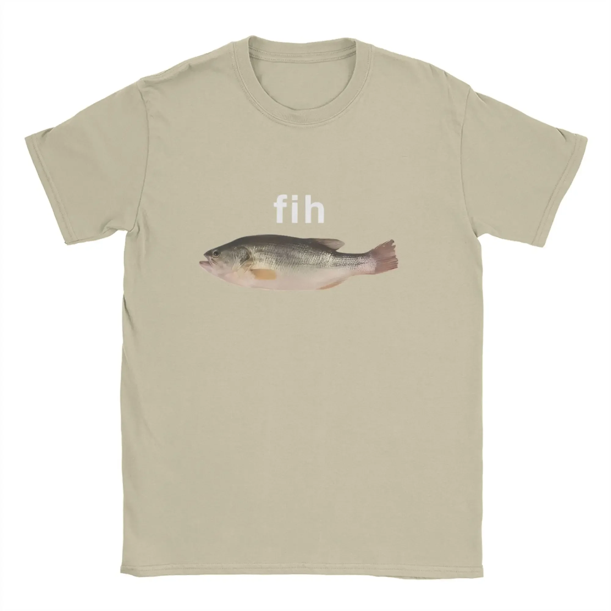 Funny Fih Fish Meme  T Shirt Summer  T Shirts For Men Harajuku Casual Tee Shirt Short Sleeve Y2K Funny Clothing