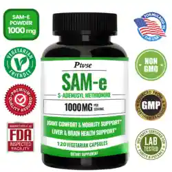 SAM-e Supplement 1000 Mg, Non-GMO, Gluten Free - Supports Mood Balance, Liver Health and Joint Comfort, Flexibility and Mobility