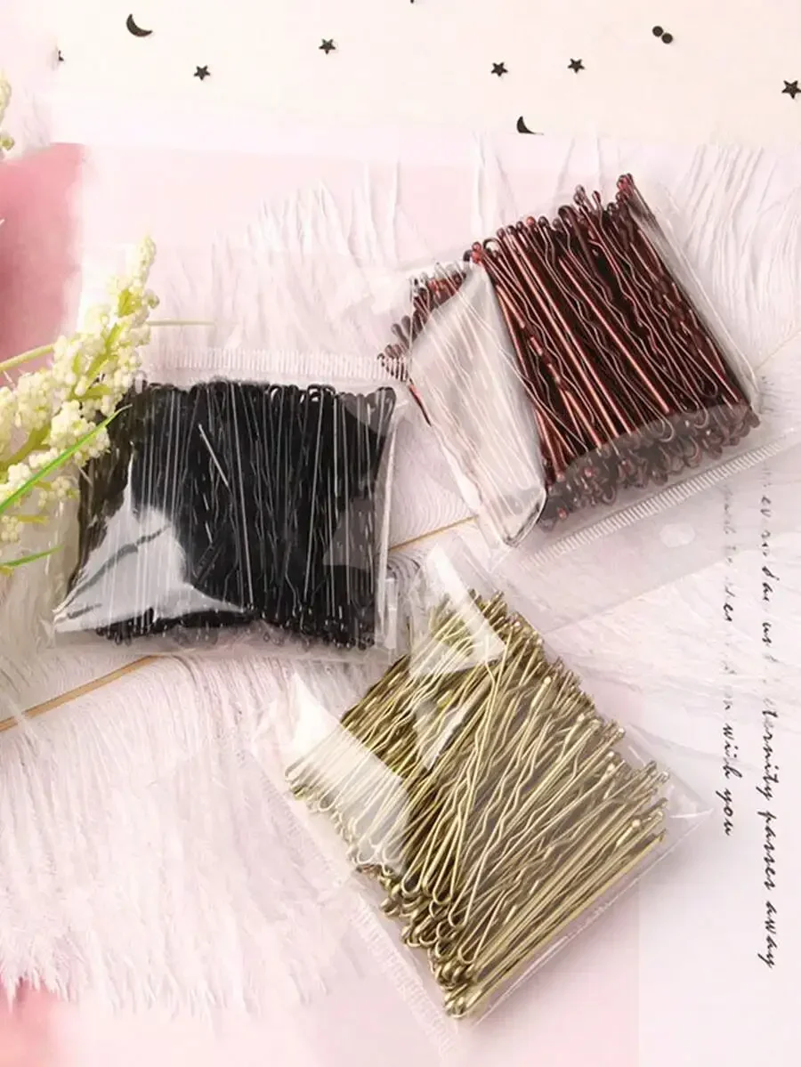 

150pcs Solid Color Hairpins For Women, Y2K Style Hair Accessories
