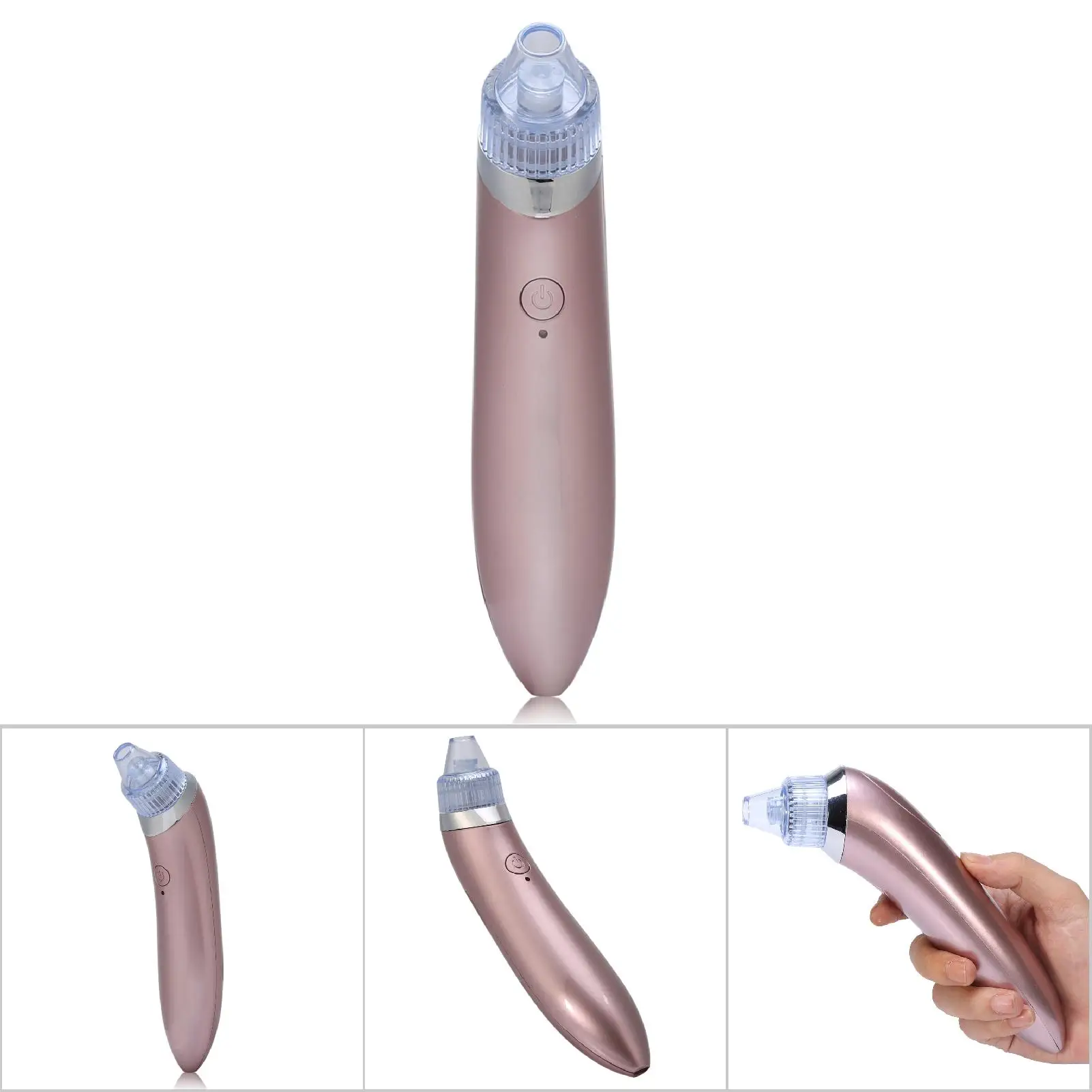 Rose Gold Electric Skin Pore Cleaner Acne Pimple Nose Blackhead Suction Remover Beauty Machine