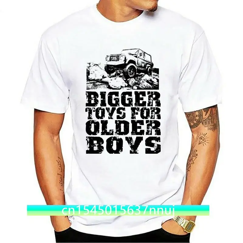 

Bigger Toys For Older Boys Off Road 4X4 90 110 Svx Mens T-Shirt Defenders Rover Custom Print Tee Shirt