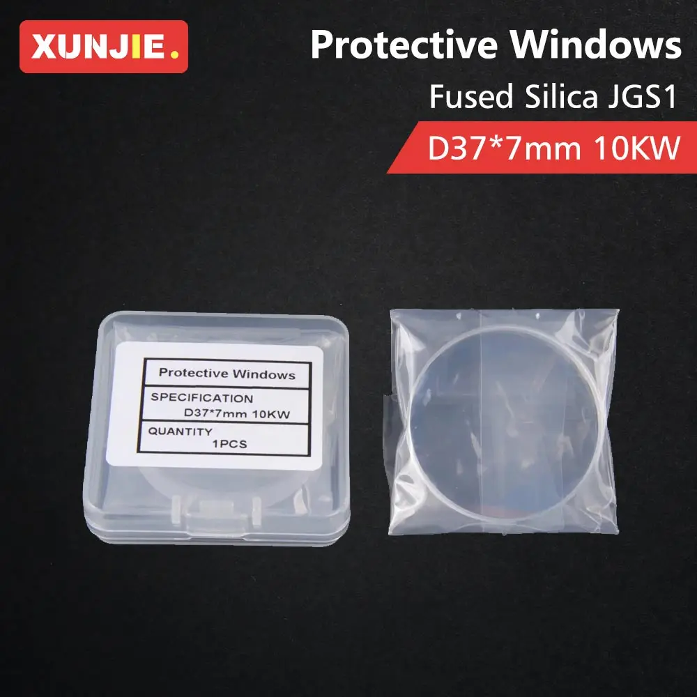 XUNJIE Protective Windows 37x7 10KW Laser Lens P0595-58601 D37 d7 For Raytools ProCutter WSX OSPRI Fiber Laser Cutting Head Part