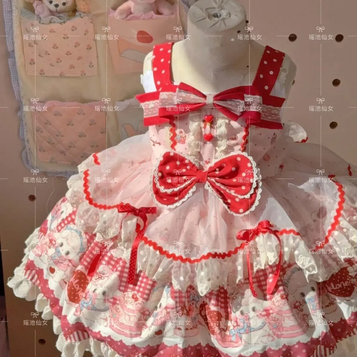 Baby Girl Summer Sweet Lolita Lace Princess Ball Gown Floral Lace Cartoon Sundress Birthday Holiday Party Eid Childen Clothing
