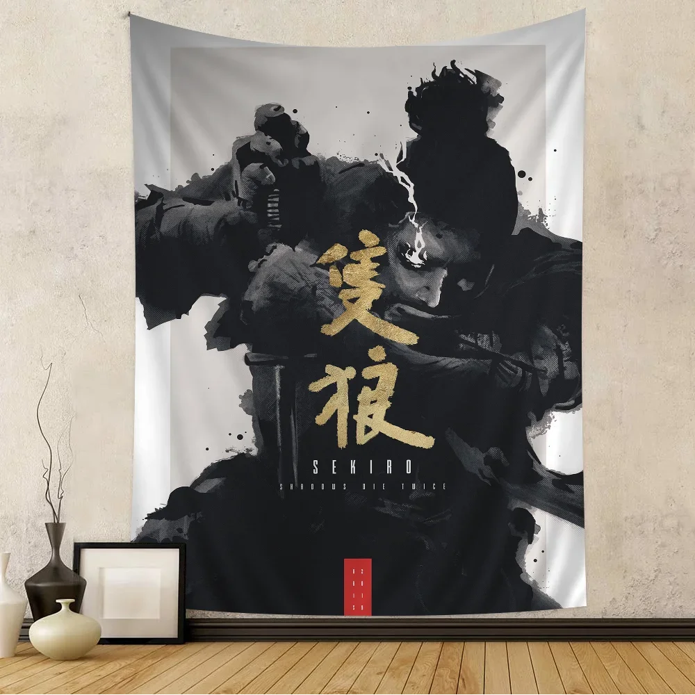 The Game SEKIRO Shadows Die Twice Printed Large Wall Tapestry Art Science Fiction Room Home Decor Decor Blanket