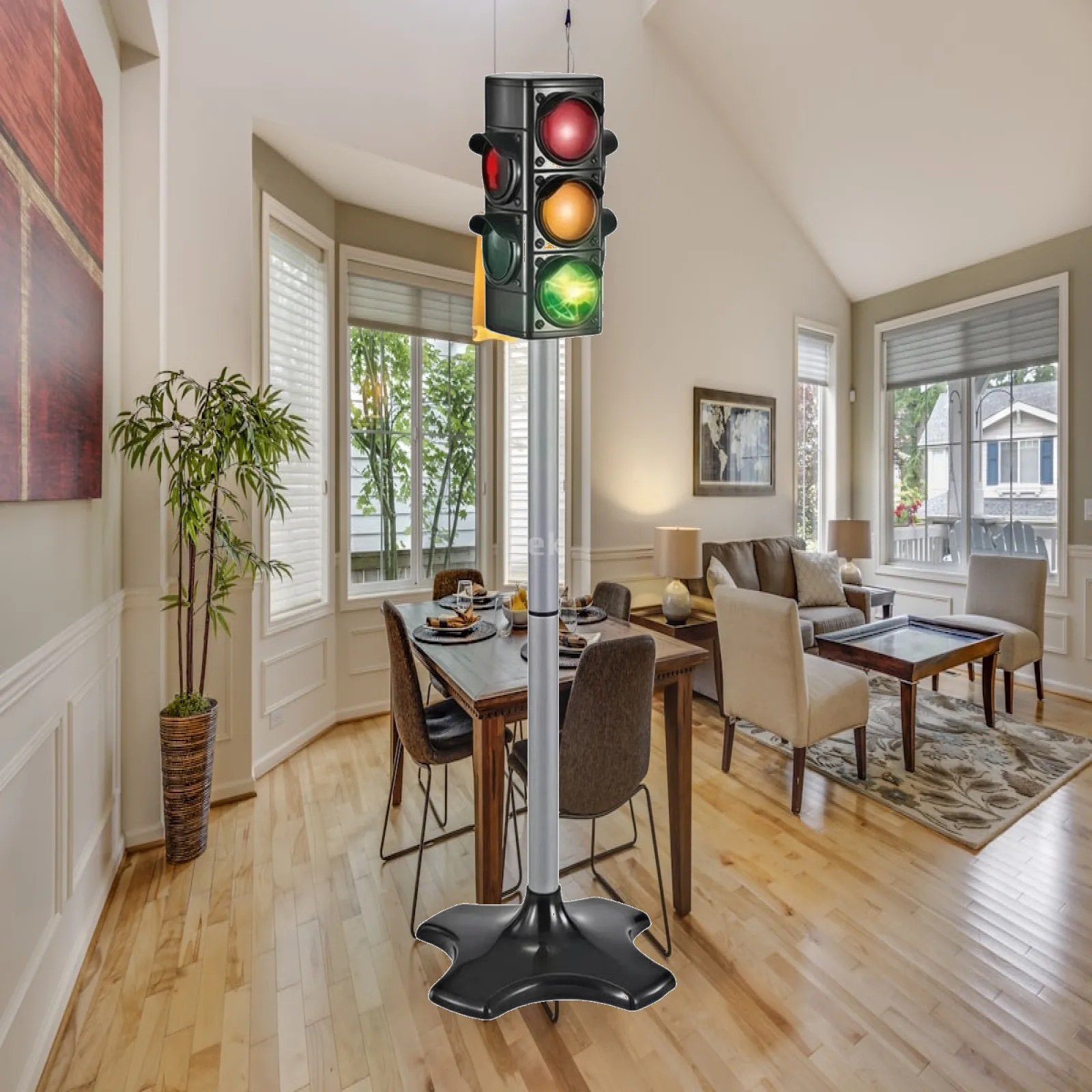 Traffic Light Toy Interactive Traffic Indicator Toy Crosswalk Indicator Freestanding Prop Safe for Children, Playroom, Classroom