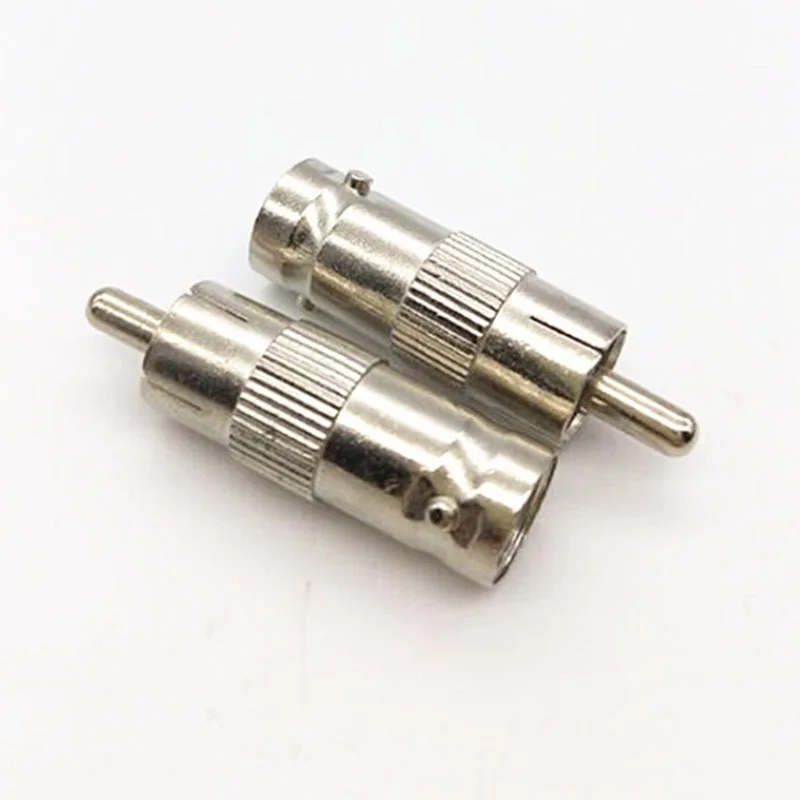 5pcs/lot  Silver BNC Female To RCA AV Male Connector Adaptor CCTV Security Camera Surveillance Video Jack plug