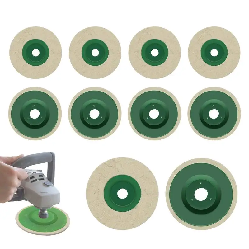 

Wool Felt Polishing Disc 4 Inch Angle Grinder Polishing Wheel 10pcs Fast And Efficient Round Metal Grinding Discs Tool For Cars