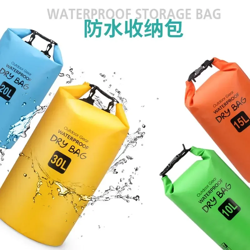 500D Waterproof Swimming Bag Dry Sack 5/10/30L Waterproof Floating Dry Gear Bags for Boating Fishing Rafting Swimming