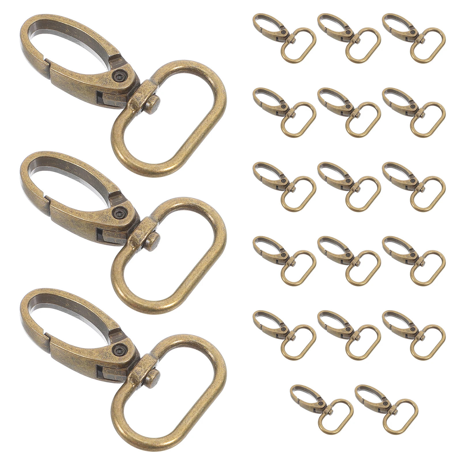 

20pcs Bronze Key Chain Rings 49*25Mm Zinc Alloy Swivel Snap Hooks For Diy Jewelry Making Lobster Clasp Craft Accessories
