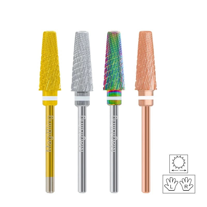 

5 IN 1 Pro Nail Drill Bits Carbide Bur Mix Cuts Hot Sale Nail Salon Milling Cutters Durable Gel Cuticle Granding Polishing Tools