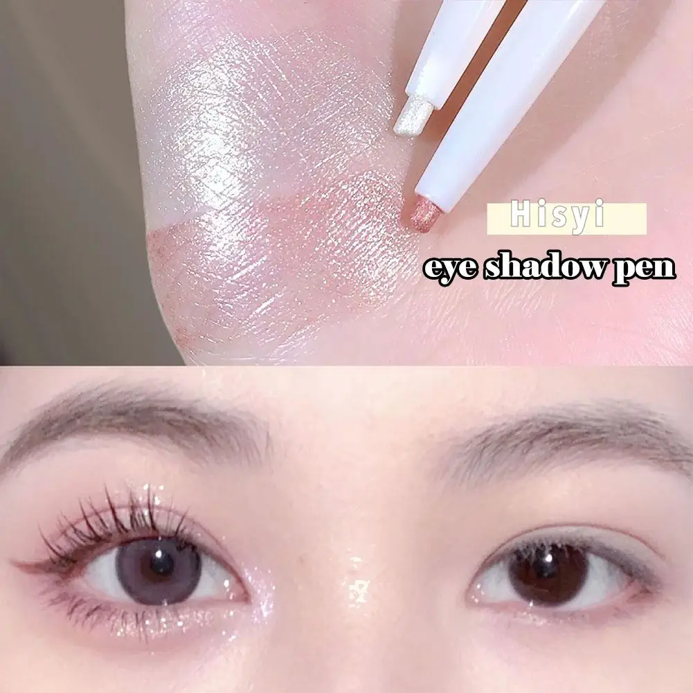 Pearly Glitter Eyeliner & Highlighter Pen - Waterproof, Sparkling Under Crease Eyeshadow Stick For Monochrome Eye Makeup