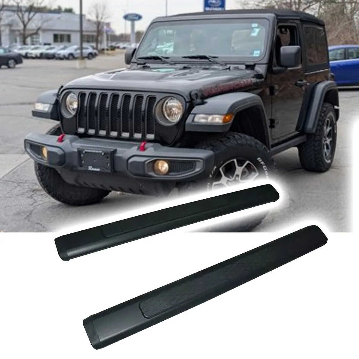 

2 шт. подходят для Jeep Wrangler JL, 2 двери, 2018-2025, боковая подножка, подножка NerfBar, алюминиевые аксессуары для педалей (с кронштейнами)