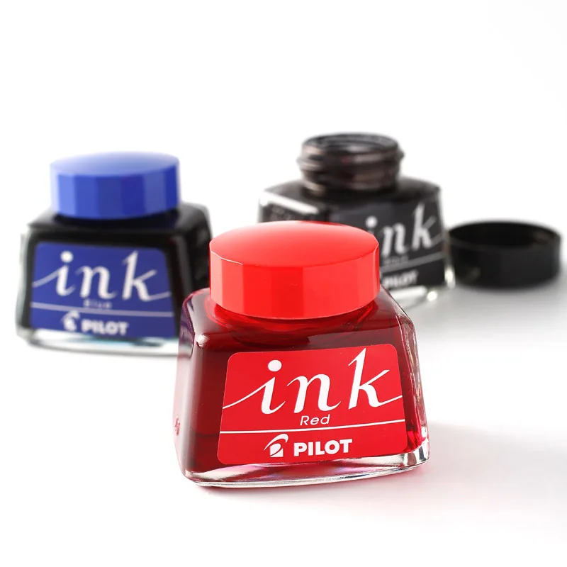 Oryginalny tusz Pilot Ink-30 Non-Carbon, niekarbonowy, niebieski/czarny/czerwony, 30 ml — zdjęcie produktu 7