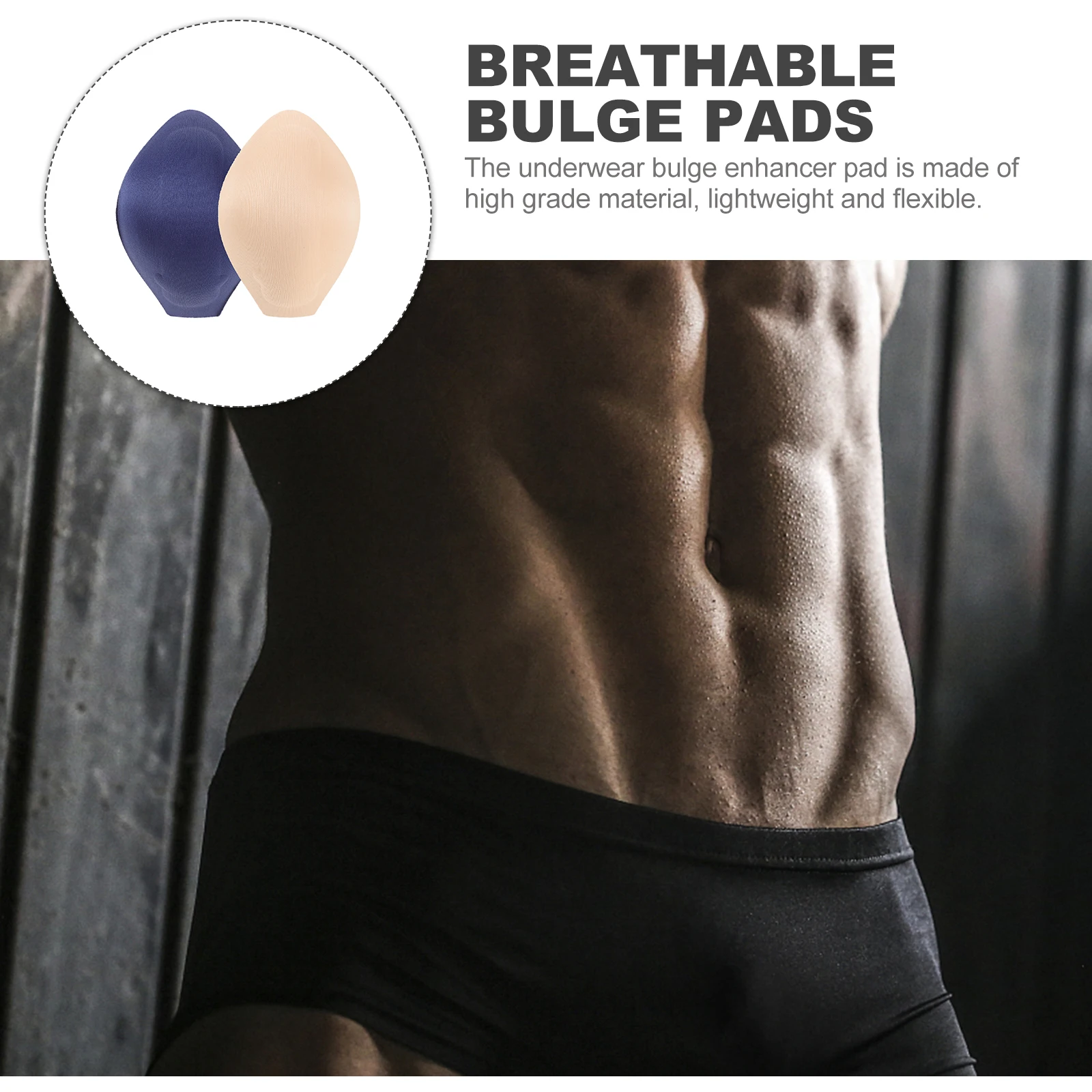

2Pcs Mens Bulge Underwear Pads Supple Cushions Good Visual Effect Nightclub Stage Performances Bulge
