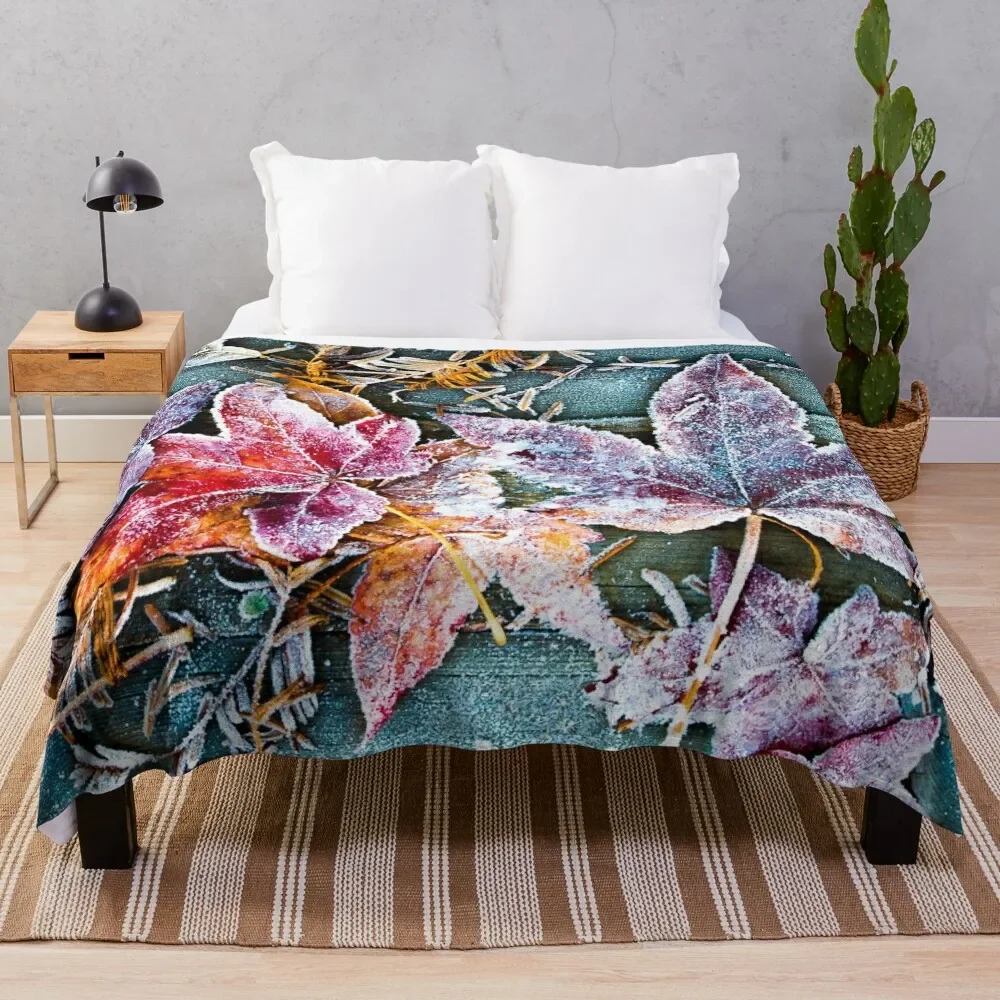 

Blended Seasons Throw Blanket Cute anime Winter beds Blankets