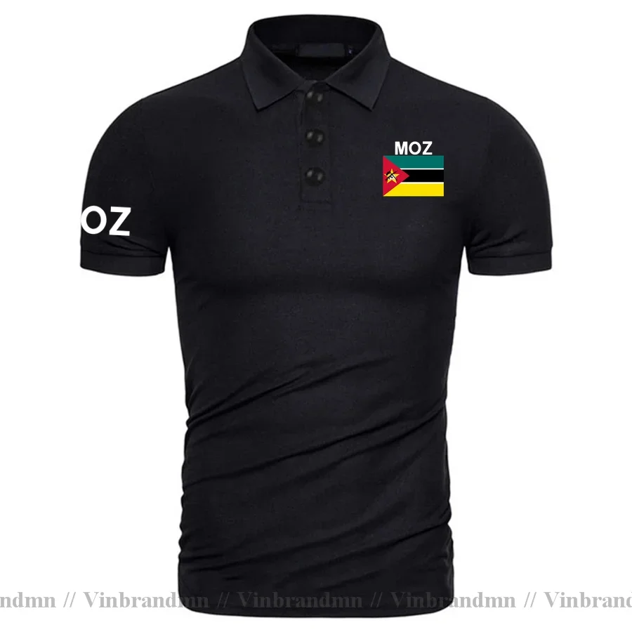 Mozambique MOZ Mozambican Polo Shirts Men Fashion 100% Cotton Shirt Brands Printed For Country Flag Shirt Nation Team Clothing