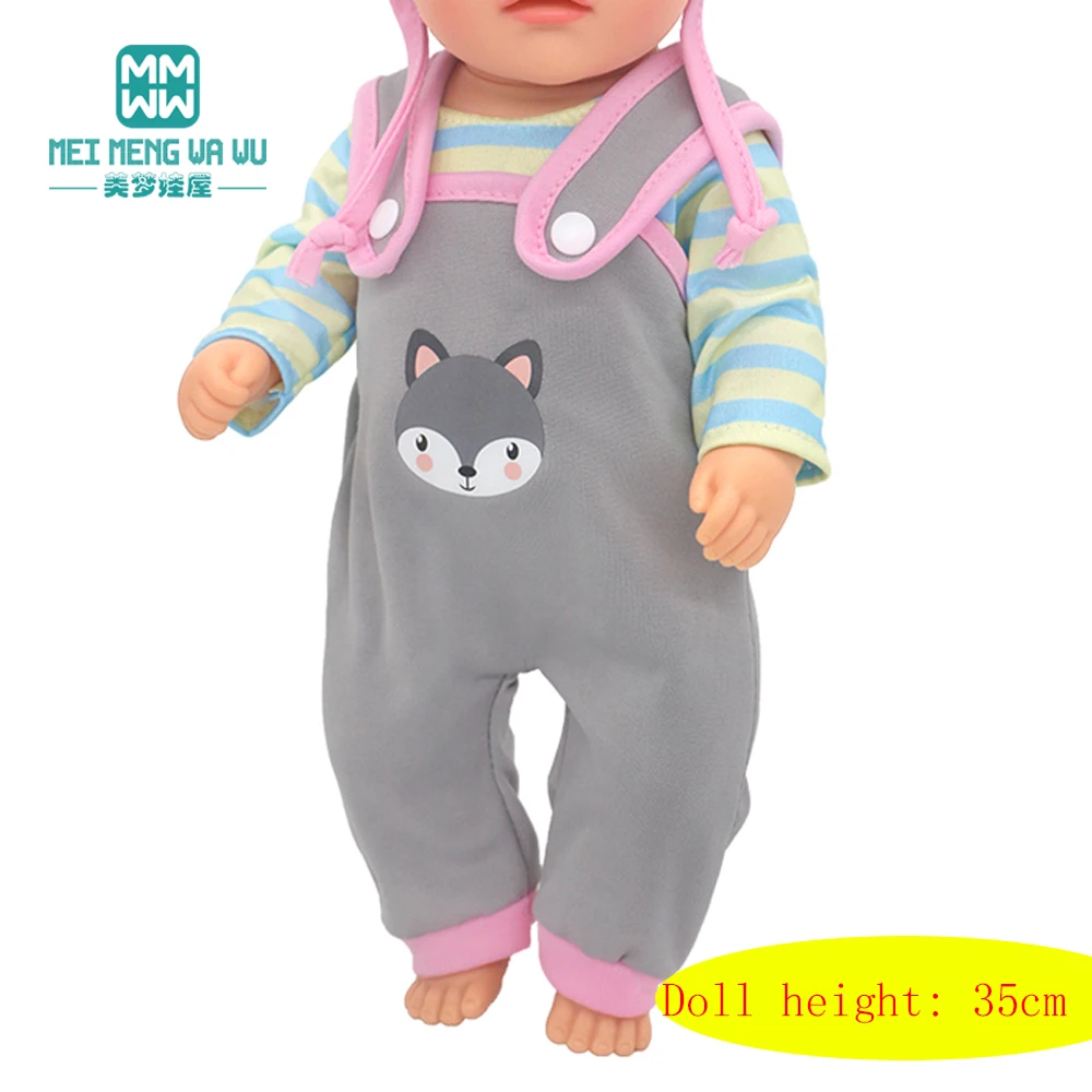 Mini Toys Doll Clothes 35cm 14inch Born Doll Fashion Blankets Dresses Onesies Suit Girl Gift
