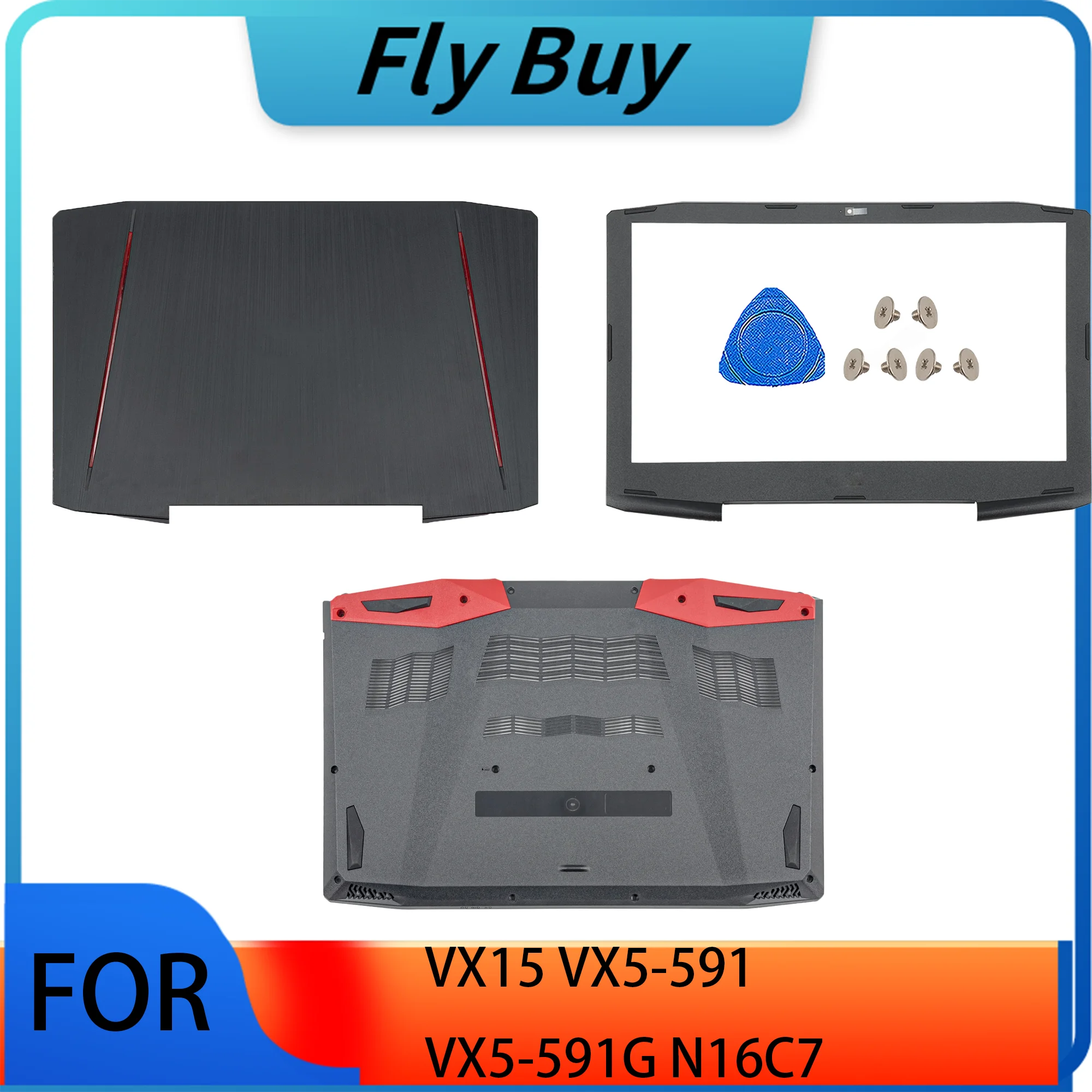 Nuevo para Acer VX5-591 VX5-591G-58AX VX15 N16C7 cubierta trasera LCD para portátil/marco frontal/cubierta inferior cubierta superior