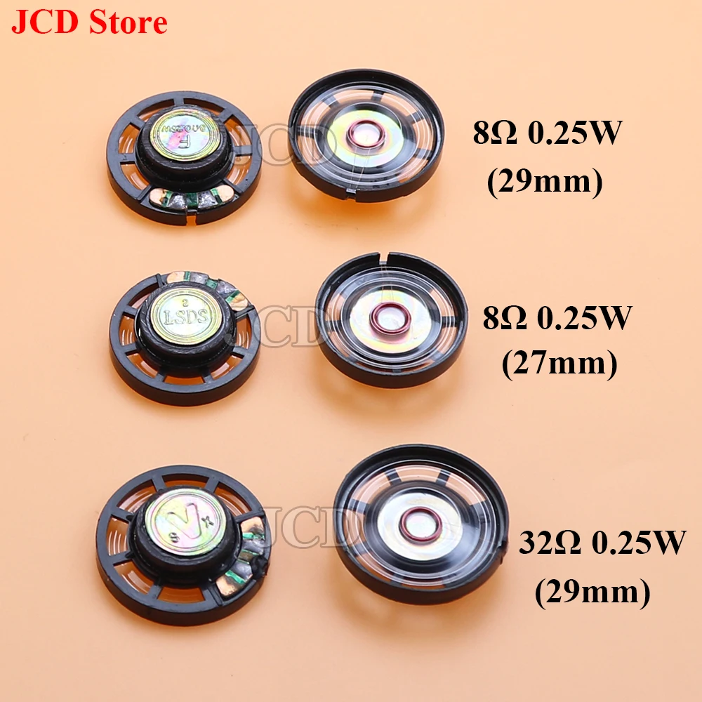 2 шт./компл., новая ультратонкая игрушка, машина для дошкольного образования, автомобильный звуковой сигнал, 8/32 Ом, 0,25 Вт, 0,25 Вт, диаметр динамика 27 мм, 29 мм