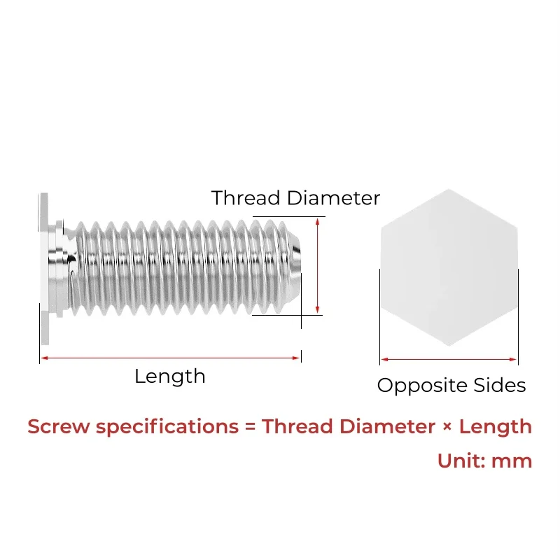 304 Stainless Steel M3 ~ M6 Studs Pressure Rivet Screw Flush Head Studs Outer Hex Pressure Plate Rivet Screws