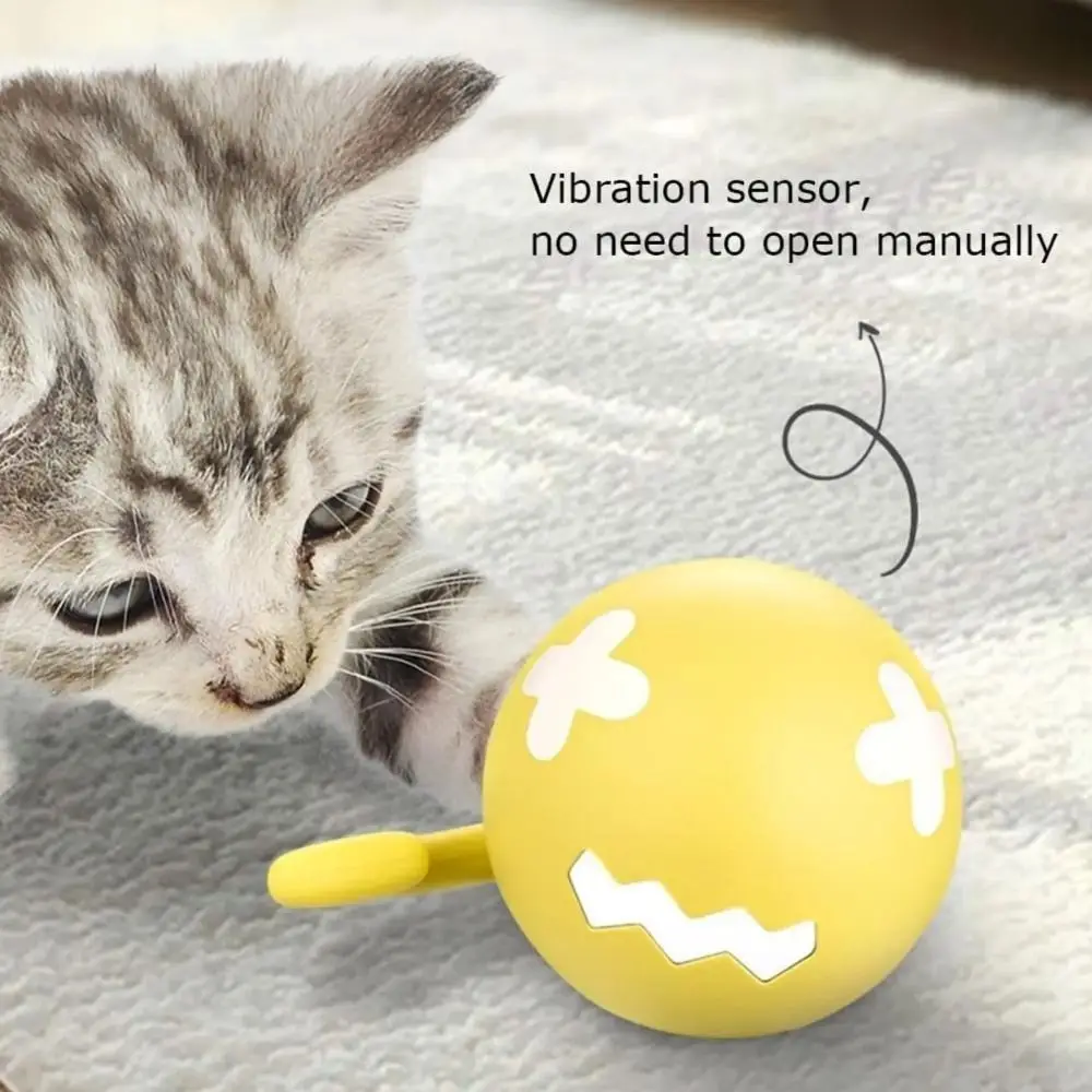 

Automatic Electric Cat Teasing Ball Motion Activate Bite Resist Fish Bone Spinning Ball Relieve Boredom Mouse Catching