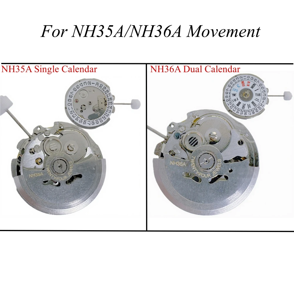 

1PCS NH35A NH36A Watch Movement for NH35A/NH36A Movement (Single Calendar/Dual Calendar) Replacement Accessories
