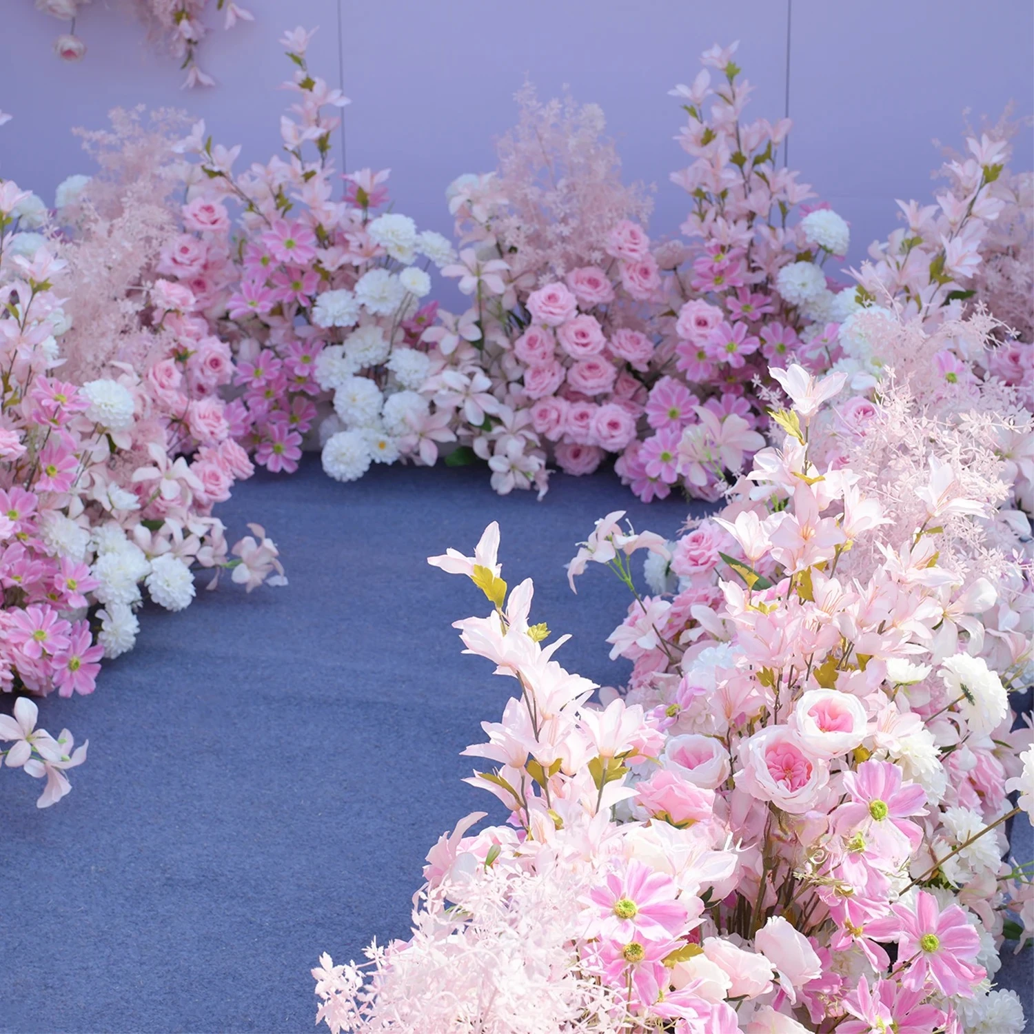 pink-style-artificial-flowers-wedding-decoration-floral-arrangement-hang-flower-row-road-lead-floor-row-outdoor-party-decor