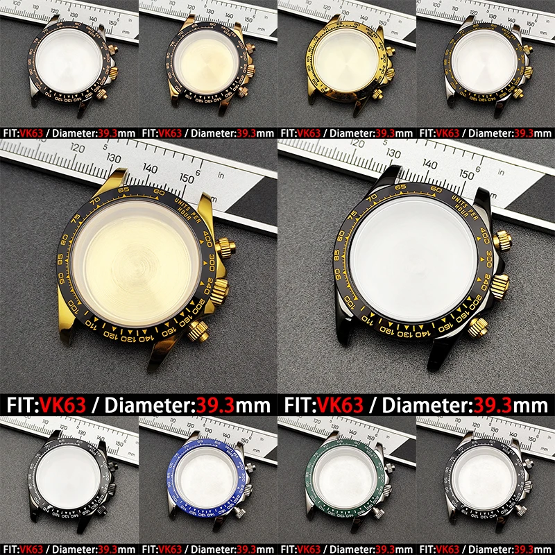 

39.3mm watch case is suitable for the VK63 movement with a 20mm strap width and sapphire glass for watch replacement and repair.