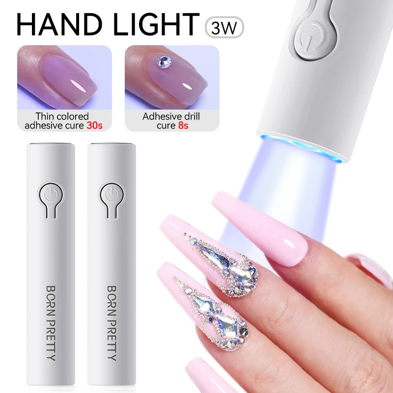 

BORN PRETTY Handheld Nail Dryer Lamp UV/LED Nail Curing All Gel Polish Nail Art Tool USB Rechargeable Quick Dry Nail Lamp Dryer