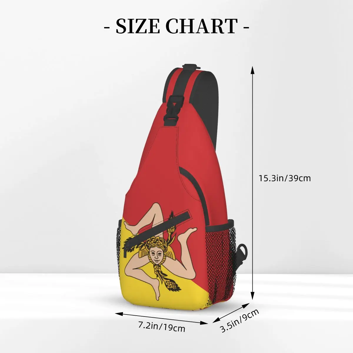 Sicily Sicilia Flagge kleine Schulter taschen Brust Cross body Schulter Rucksack Reise Wandern Tages rucksäcke Casual Bag