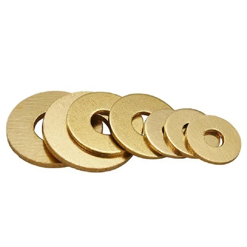 Free delivery Standard and non-standard Copper Sheet Metal Collar Brass Disc Flat Washer Gasket Ring M2M2.5M3M4M5M6M8M10M12M14