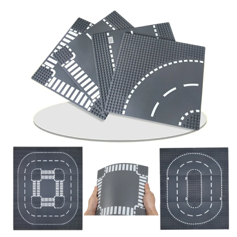 

Городская серия, строительные блоки с мелкими частицами, опорная пластина, пересекция дороги, прямая дорога, компоненты сборки Expressway 32*32