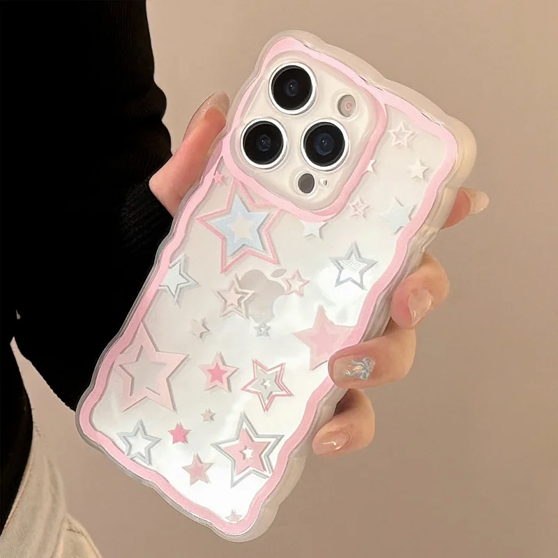 

insSuitable for Wind Star Graffitiiphone16iPhone Case15pro maxJapan and South Korea11All Inclusive14Transparent13