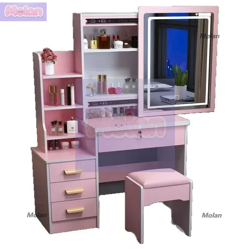 

Dresser Bedroom Mini Small Apartment Makeup Table Modern Simple Multifunctional Makeup Table Storage Cabinet