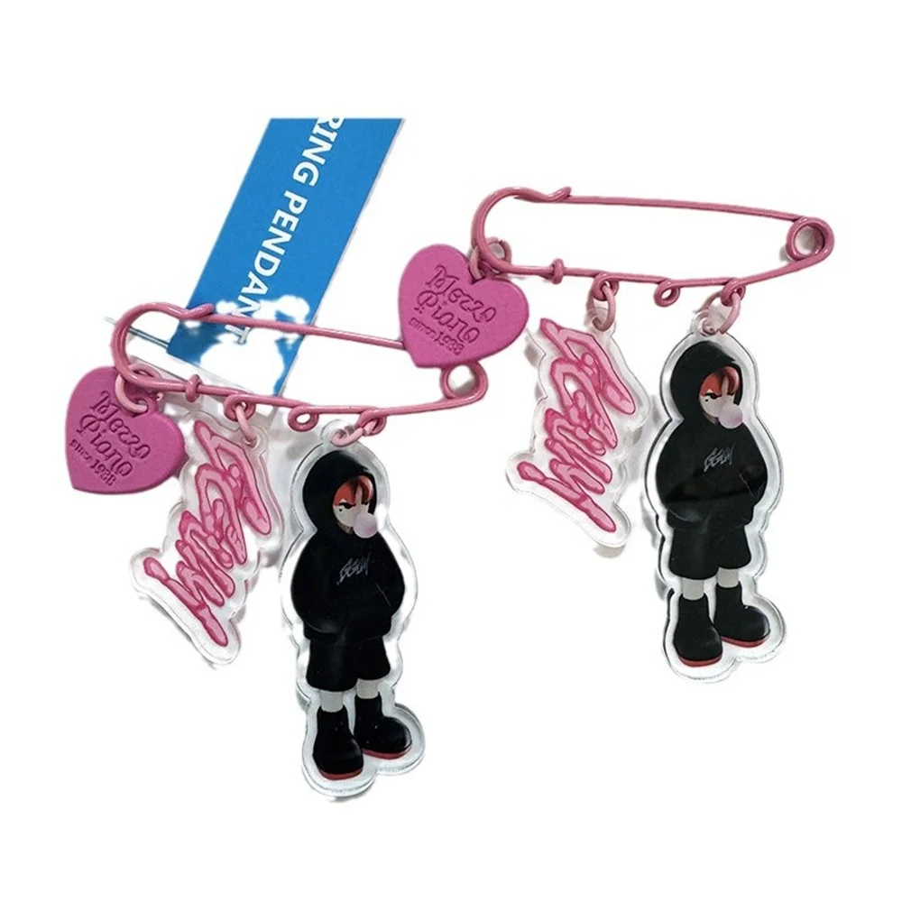 Kpop المعبود YEONJUN الكرتون الاكريليك بروش الملابس والاكسسوارات INS نمط ظهره المعلقات المشجعين الهدايا جمع نجمة المحيطة