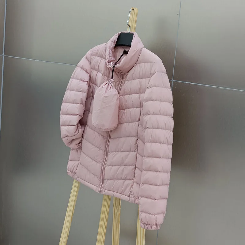 Women Warm Light Thin White Duck Down Coat Autumn Winter Stand Collar Down Jacket Parkas Female Short Bigsize Puffer Outwears