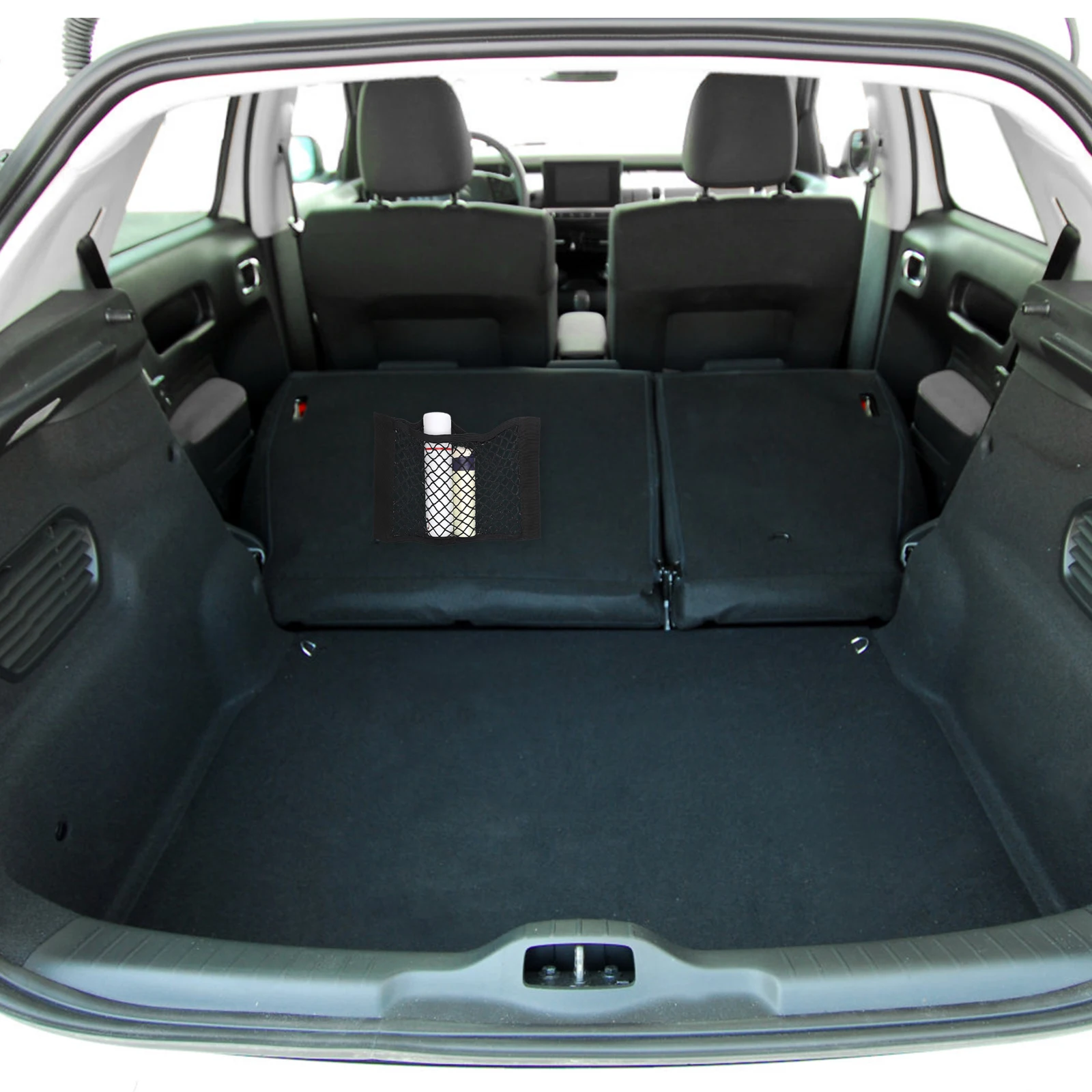 

2Pcs Car Storage Nets Black Mesh Organizer Easy Install Trunk Net for Vehicle Cargo Storage Organization