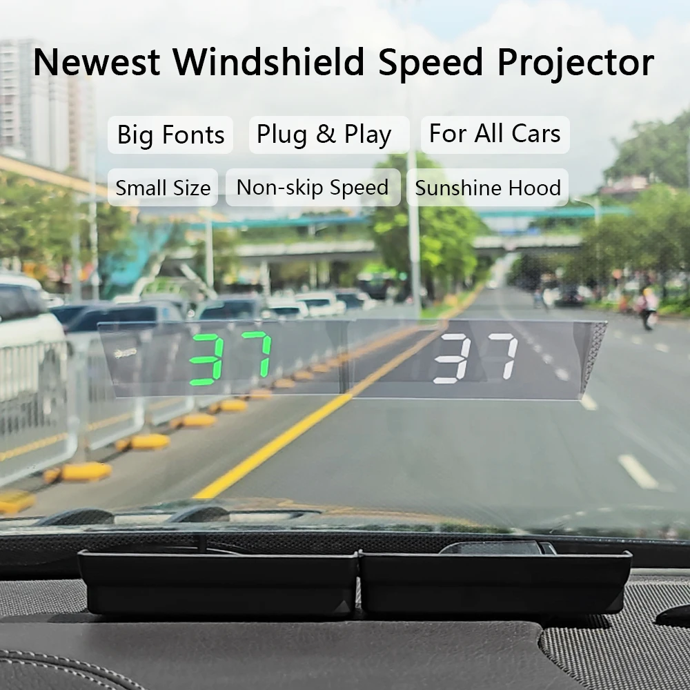W1 Car Head-up Display HUD GPS System Projector Speedometer Windshield KMH Digital Electronic Speedometer Accesorios