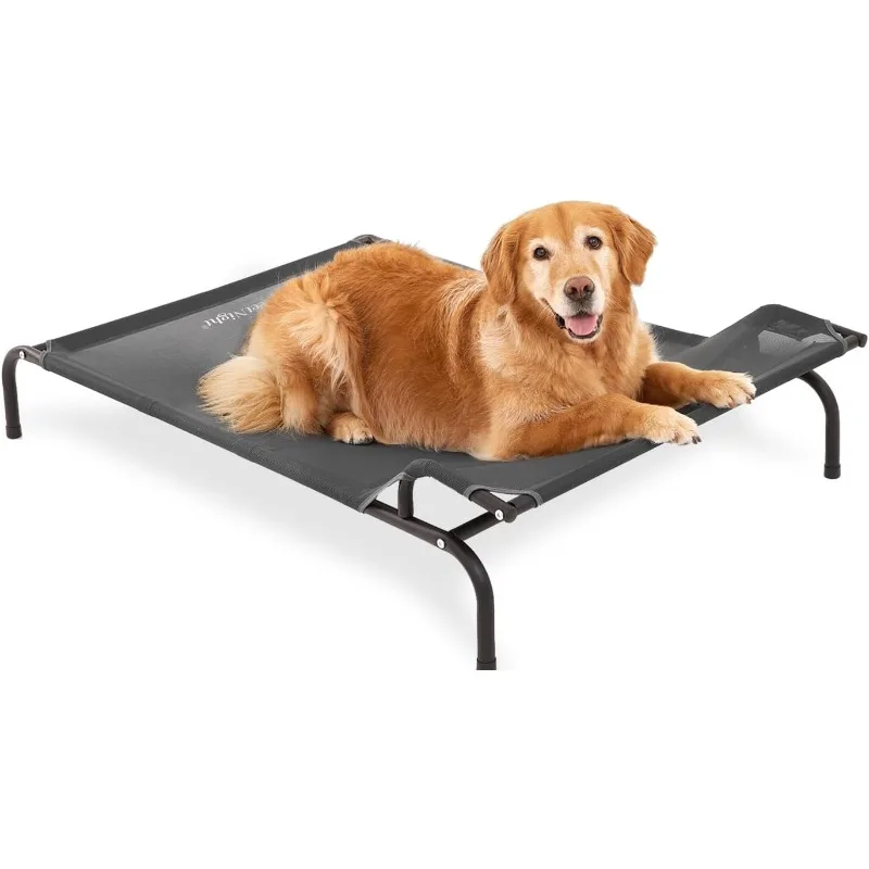 Elevated Dog Bed - Original Headrest Design | Frame with Breathable Mesh & Non-Slip Feet | Elevated Hammock Bed