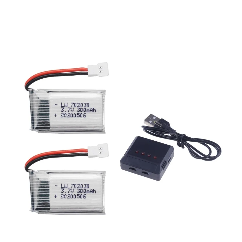 3.7V 300mAh lipo batterij Voor E55 FQ777 FQ17W DFD F180 FY530 U816 U830 H107 X11C Batterij 20C 702030   Voor RC Quadcopter reserveonderdeel - afbeelding 1