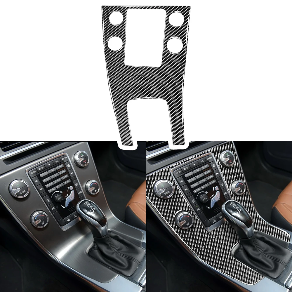 Central Control Panel Decoration Cover Trim Sticker for Volvo S60 V60 2010 2011 2012-2017 Car Interior Accessories Carbon Fiber