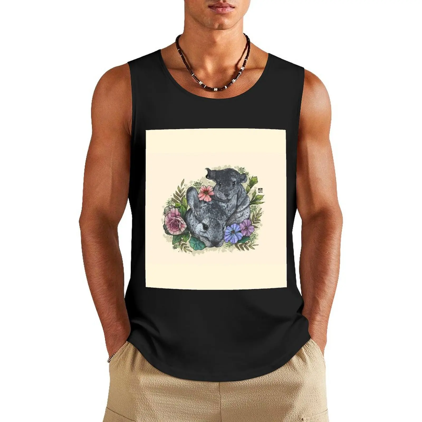 

Chinchillada Tank Top t shirt gym Men's summer clothes 2025 gym t-shirts
