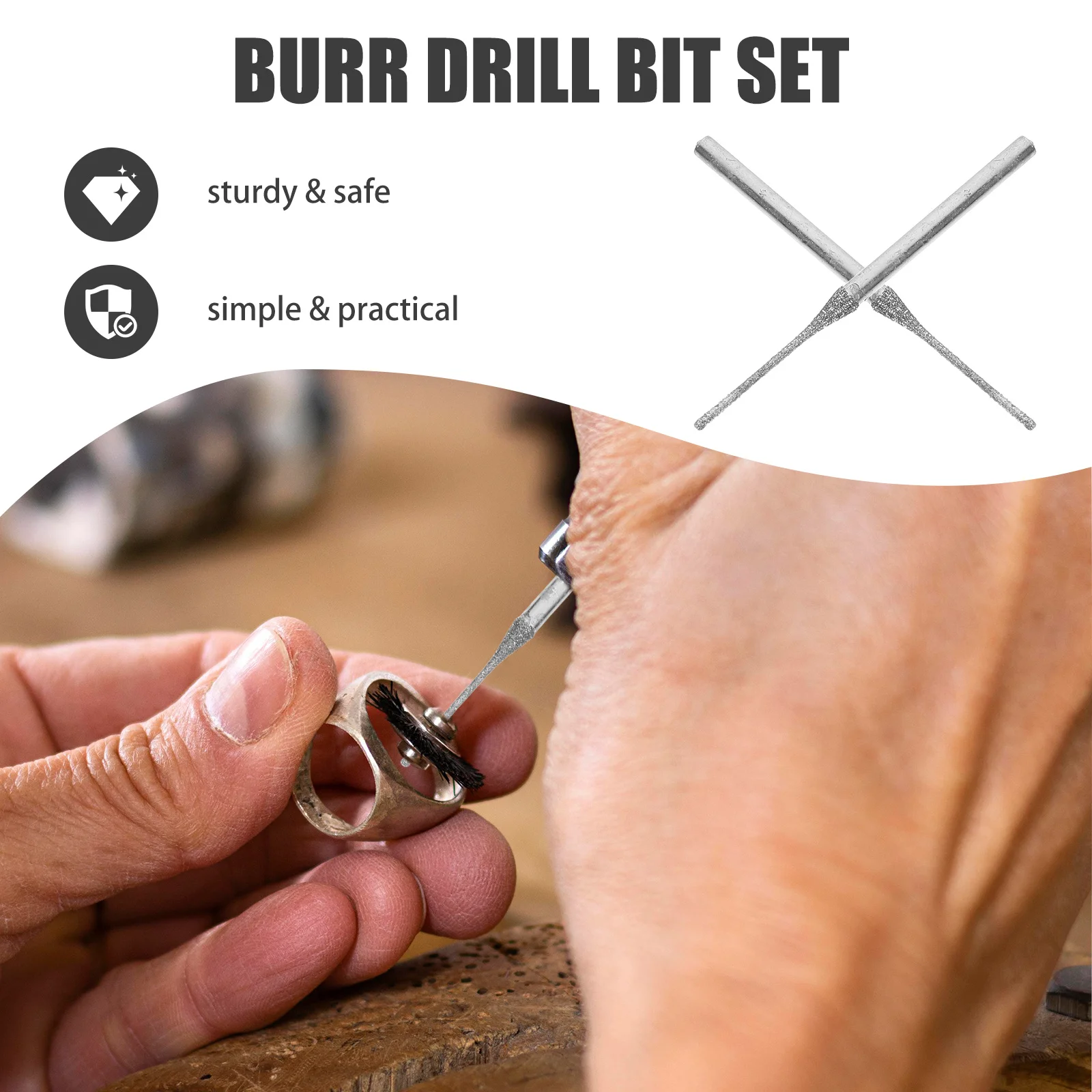 

30Pcs Diamond Coated Drill Bits Set 1Mm Tips for Delicate Glass Stone Carving Projects Rotary Grinding Tools