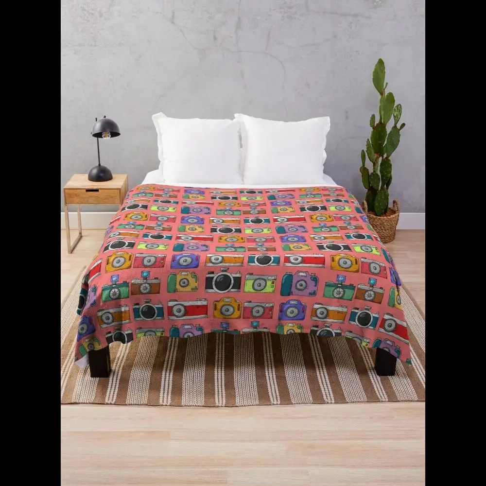 

Одеяло с рисунком фотокамеры для уютного комфорта